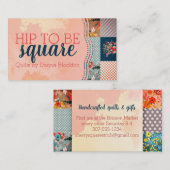 キルトキルティングキルター布ブロックシームストレス 名刺 (正面/裏面)