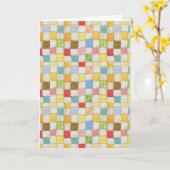 キルトグリーティングカード熱狂する カード (黄色い花)