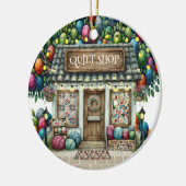 キルトショップセラミックオーナメント セラミックオーナメント (左)