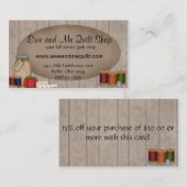 キルトショップ初期のの名刺テンプレート 名刺 (正面/裏面)