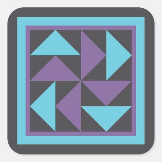 キルトシール – Dutchman'sパズル スクエアシール (正面)