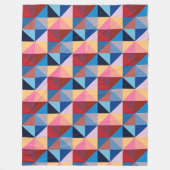 キルトスクエアパターン フリースブランケット (正面)