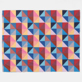 キルトスクエアパターン フリースブランケット (正面(横))