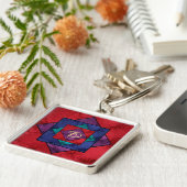 キルトスクエアモノグラム キーホルダー (側面)