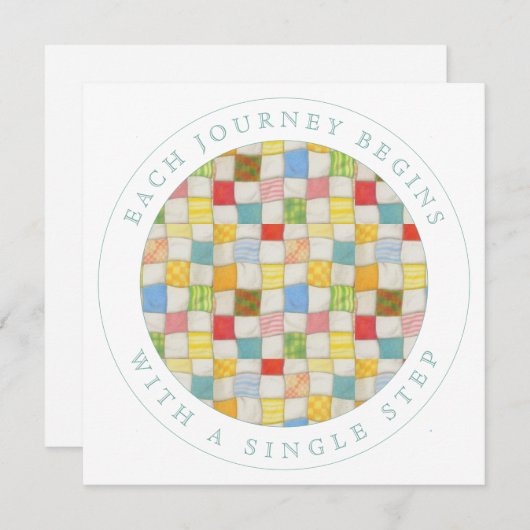 キルトスクエア熱狂するフラット勇気付けられるカード シーズンカード (正面/裏面)