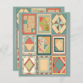 キルトスクラップブックの切り離し紙 (正面/裏面)