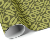 キルトスタイルパターン02 – オリーブオン深いオリーブ ラッピングペーパー (ロールコーナー)