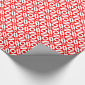 キルトスタイルパターン02 – 赤の白 ラッピングペーパー (角)