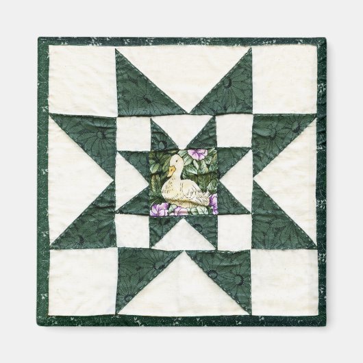 キルトスターアヒルデザイン磁石 マグネット (正面)