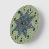 キルトスターウォールクロック ラウンド壁時計 (傾斜)