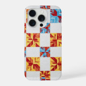 キルトスターフォンケース ビンテージ パッチワーク 幾何学 iPhoneケース (裏面)
