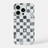 キルトスターフォンケース ビンテージ パッチワーク 幾何学 iPhoneケース (裏面)