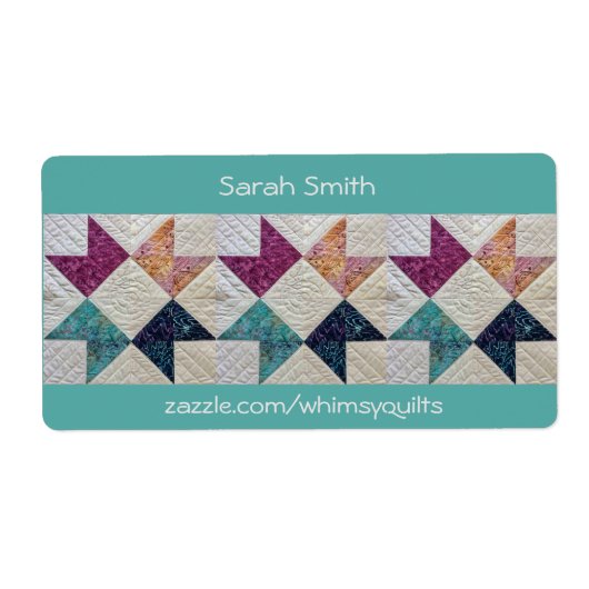 キルトステッパーソナライズされたカー ラベル (正面)