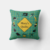 キルトタイカスタマイズムのラベル クッション (裏面)