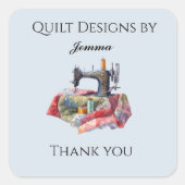 キルトデザインありがとう スクエアシール (正面)