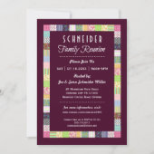 キルトデザインファミリ懇親会ダーク招待状 招待状 (正面)