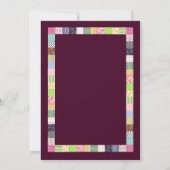 キルトデザインファミリ懇親会ダーク招待状 招待状 (裏面)