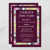 キルトデザインファミリ懇親会ダーク招待状 招待状 (正面/裏面)