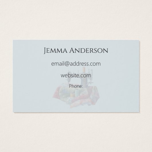 キルトデザイン名刺 (裏面)