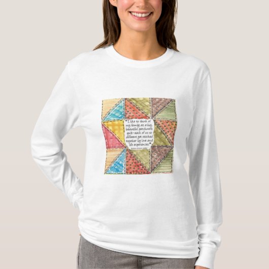 キルトデザイン女性用Tシャツ Tシャツ (正面)