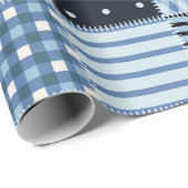 キルトデザイン。縫い目のないパッチワークパターン ラッピングペーパー (ロールコーナー)