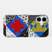キルトデザイン iPhone 16ケース (裏面横)