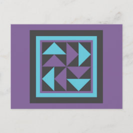 キルトハガキ飛んでいるー – Dutchman （紫/青） ポストカード