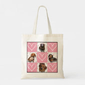 キルトハートのパターカスタムンとフォトコラージュ トートバッグ (裏面)