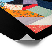 キルトパターンドッグキルティング恋人キルターシーウィン ポスター (角)