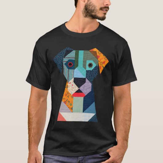 キルトパターンドッグキルティング恋人キルターシーウィン Tシャツ (正面)