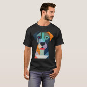 キルトパターンドッグキルティング恋人キルターシーウィン Tシャツ (正面フル)