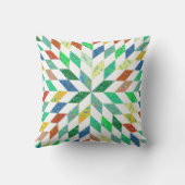 キルトパターンパーソナライズされた装飾用クッション クッション (裏面)