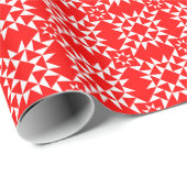 キルトパターン01 – 赤の白 ラッピングペーパー (ロールコーナー)