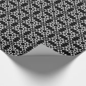 キルトパターン01 – 黒の白 ラッピングペーパー (角)