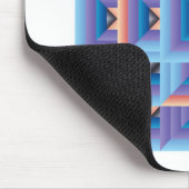 キルトパターン3 （青と紫） マウスパッド (コーナー)