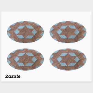 キルトパターン-キャッスル 楕円形シール