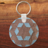 キルトパターン – キルトブロック キーホルダー (正面)
