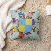 キルトパターン クッション (ブランケット)