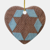 キルトパターン – 城 セラミックオーナメント (裏面)