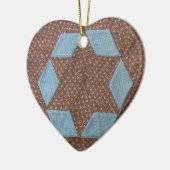 キルトパターン – 城 セラミックオーナメント (左)