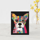 キルトパターン 犬 クイリング愛好家のための キルター 縫製 カード (黄色い花)