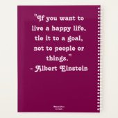 キルトパター熱狂するンピンク白フローラ プランナー手帳 (裏面)