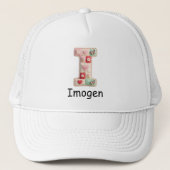 キルトパッチワークイニシャル I Nursery キャップ (正面)