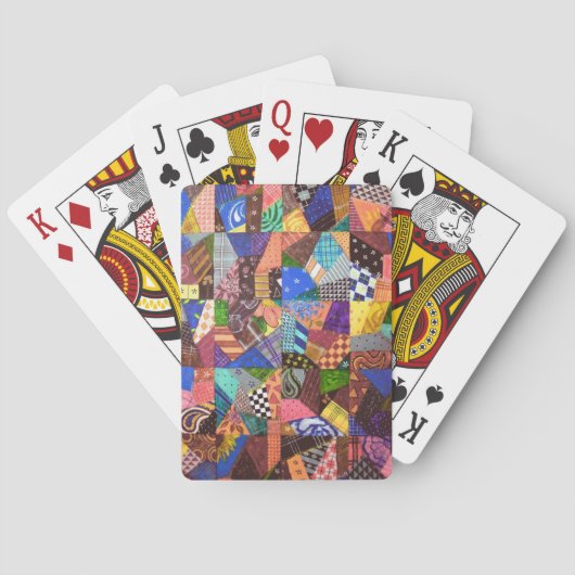 キルトパッチワーク熱狂するキルト抽象芸術アートジオメトリック トランプ (裏面)