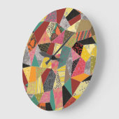 キルトパ熱狂するッチワーク ラージ壁時計 (傾斜)