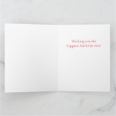 キルトビッ熱狂するク誕生日カード/ホワイト カード (内部)