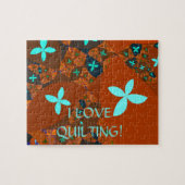 キルトフラク熱狂するトラクタ抽象芸術 ジグソーパズル (横)