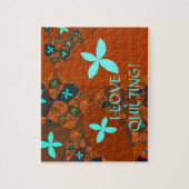 キルトフラク熱狂するトラクタ抽象芸術 ジグソーパズル (縦)