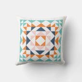 キルトブカラフルモダンロックのジオメトリックアート クッション (裏面)