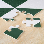 キルトブカラフルロモダンックのジオメトリックグリーンパープル ジグソーパズル (側面)